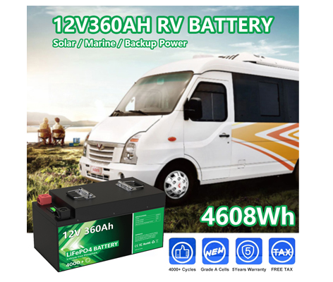 Bateria LiFePO4 12V 360Ah 280AH 12,8V 4608Wh recarregável para carro RV